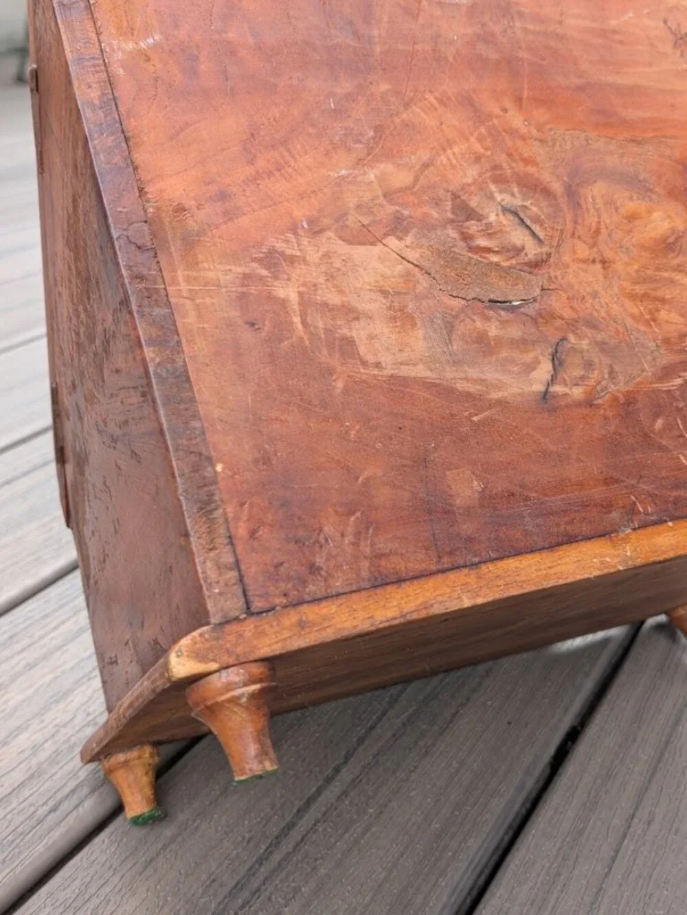 Vtg Stationery Cabinet Desk Compendium Antique letter Stationary Box w/ Drawer